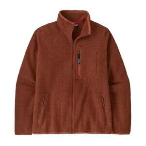 Patagonia EUC Men's Burnished Red Reclaimed Fleece Full Zip Jacket Size L
